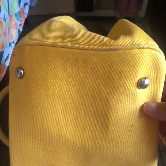 Prada Canapa Denim Yellow tote - Picture 9 of 11